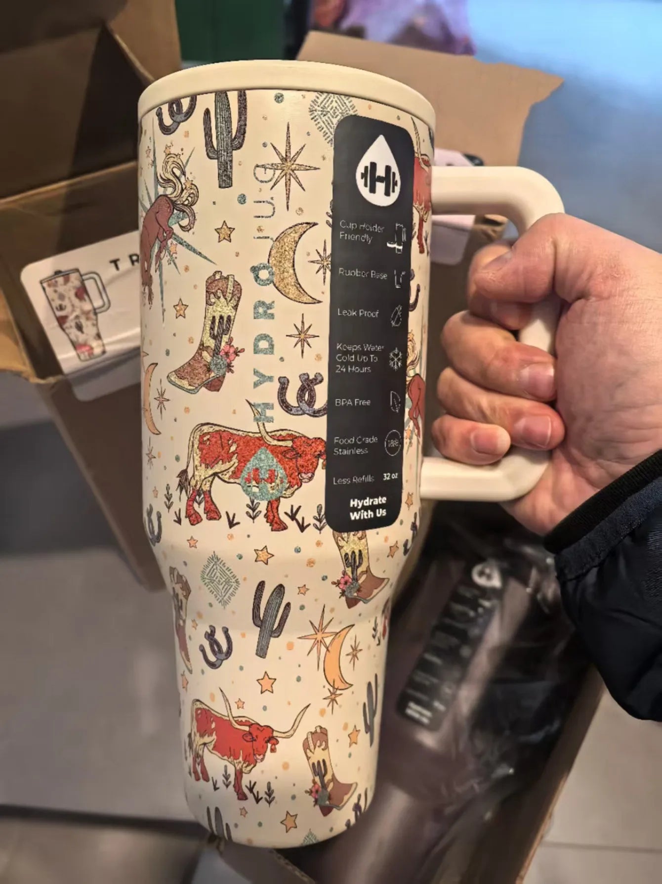 HydroJug 360 Tumbler – 32/40oz Triple-Wall Insulated Travel Mug with Flip Straw & Grip Handle