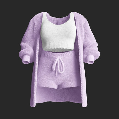 CozyChic 3-Piece Knit Loungewear Set