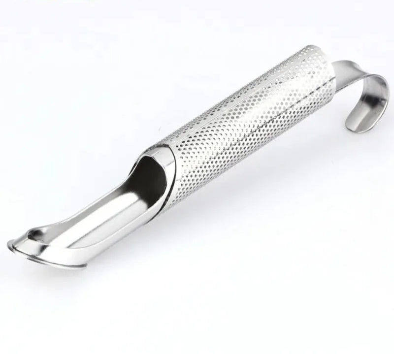 BrewBloom Stainless Steel Mesh Tea Infuser – Elegant Curved Handle Steeper for Perfect Loose Leaf Tea