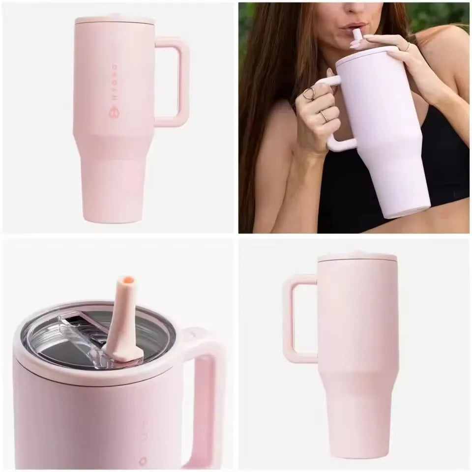 HydroJug 360 Tumbler – 32/40oz Triple-Wall Insulated Travel Mug with Flip Straw & Grip Handle
