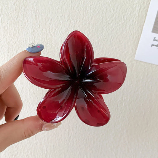 Tropical Frangipani Gradient Hair Clip