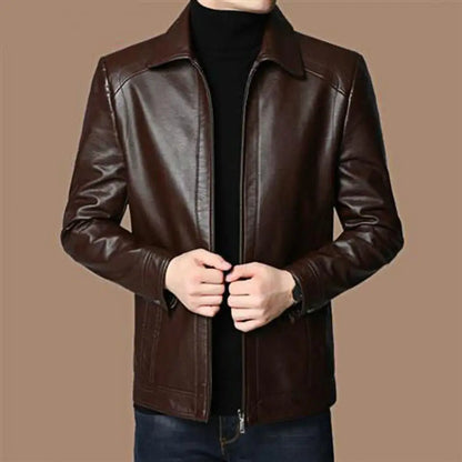 UrbanEdge Men's Slim Leather Blazer