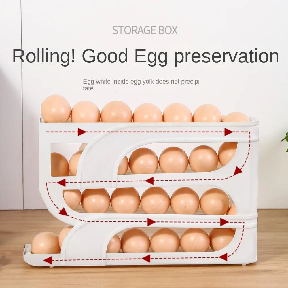 EggNest Pro - 3/4 Layer Automatic Egg Organizer & Space-Saving Rack