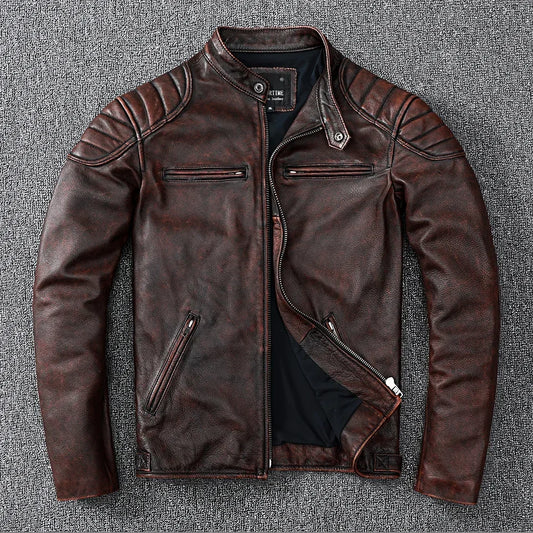 RetroRider - Men’s Vintage Cowhide Leather Jacket