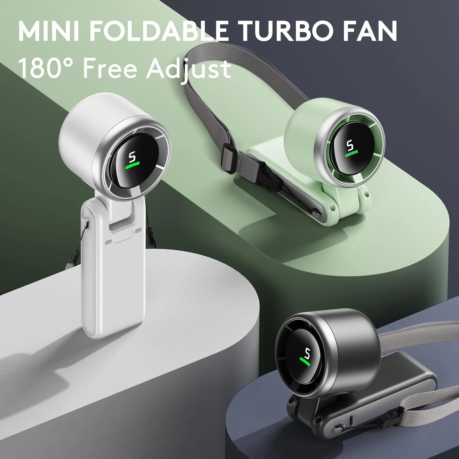 BreezeFlex™ 180° Foldable Turbo Neck Fan - Small But Mighty - Hands-Free Cooling, Anywhere You Go