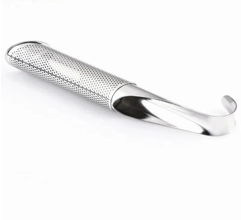 BrewBloom Stainless Steel Mesh Tea Infuser – Elegant Curved Handle Steeper for Perfect Loose Leaf Tea