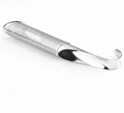 BrewBloom Stainless Steel Mesh Tea Infuser – Elegant Curved Handle Steeper for Perfect Loose Leaf Tea