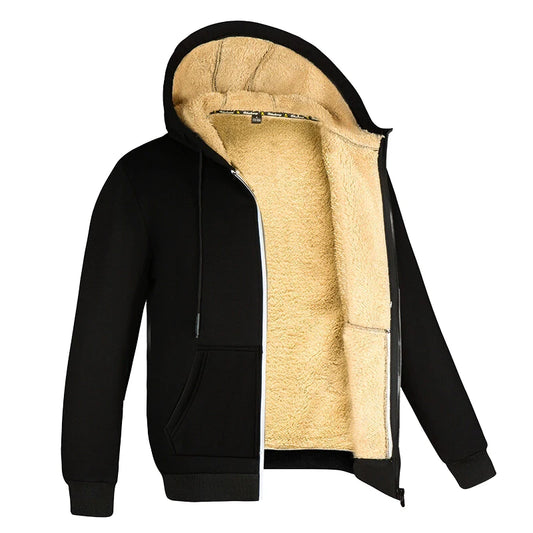 ArcticEdge Men's Fleece-Lined Hooded Jacket