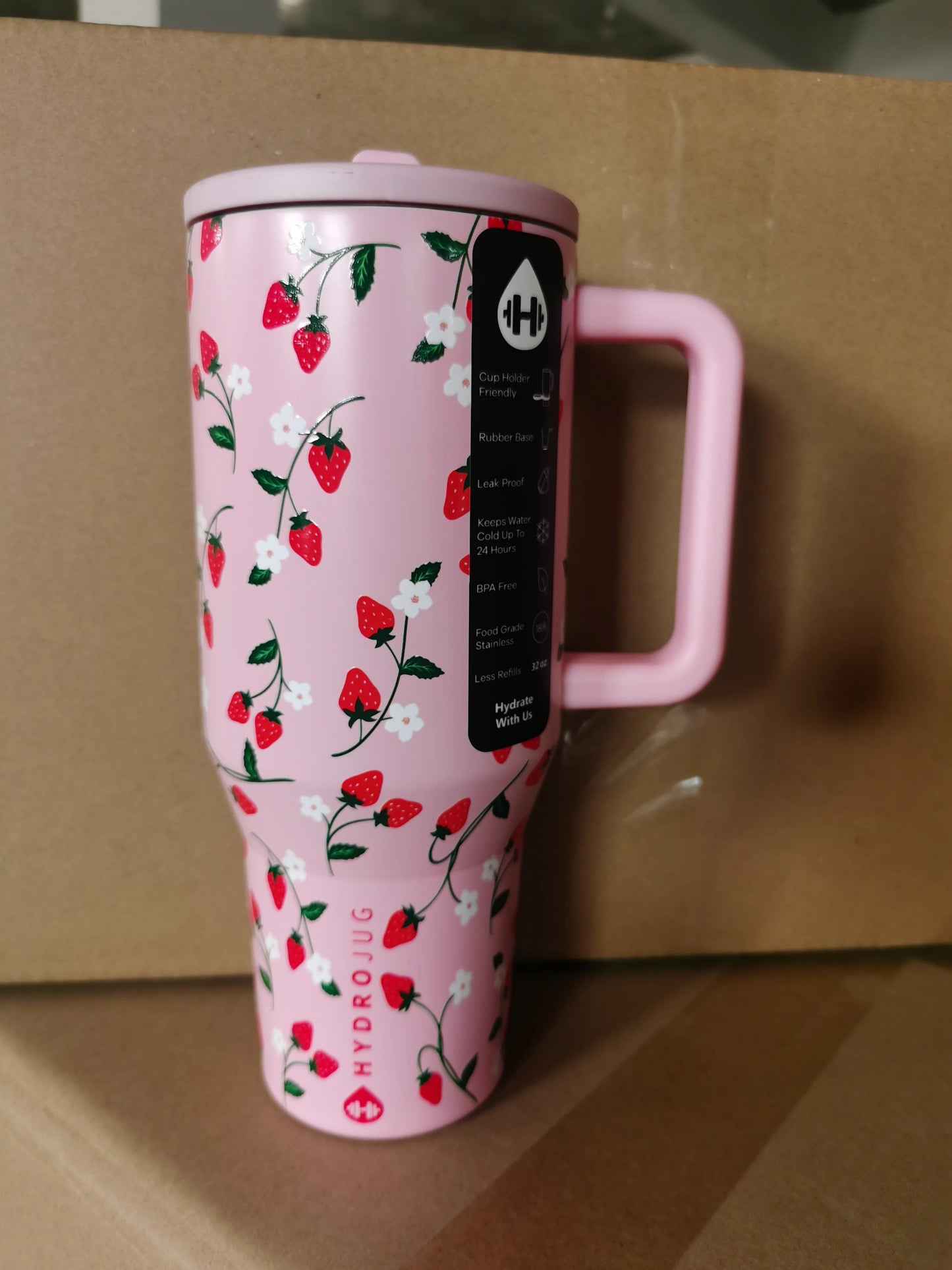 HydroJug 360 Tumbler – 32/40oz Triple-Wall Insulated Travel Mug with Flip Straw & Grip Handle