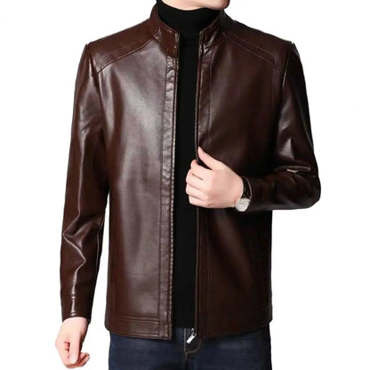 UrbanEdge Men's Slim Leather Blazer