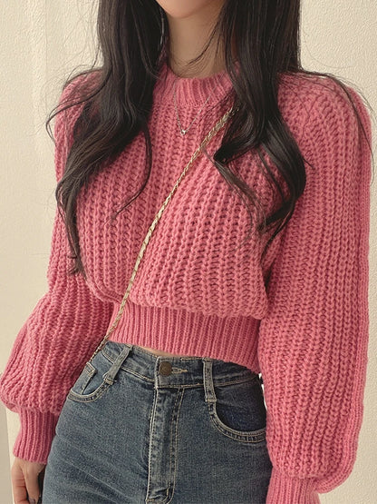 Vintage Lantern Sleeve Harajuku Sweater