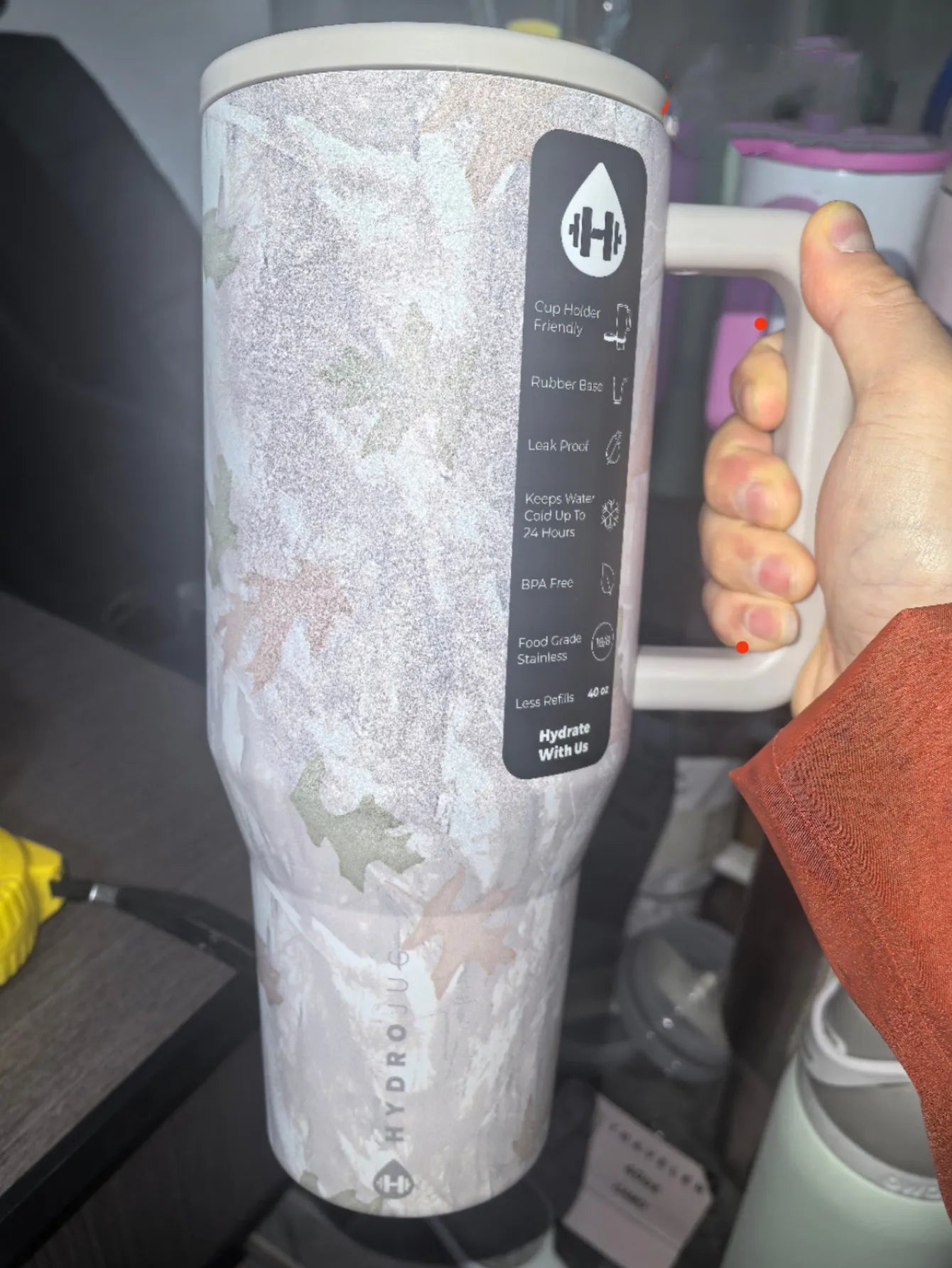 HydroJug 360 Tumbler – 32/40oz Triple-Wall Insulated Travel Mug with Flip Straw & Grip Handle