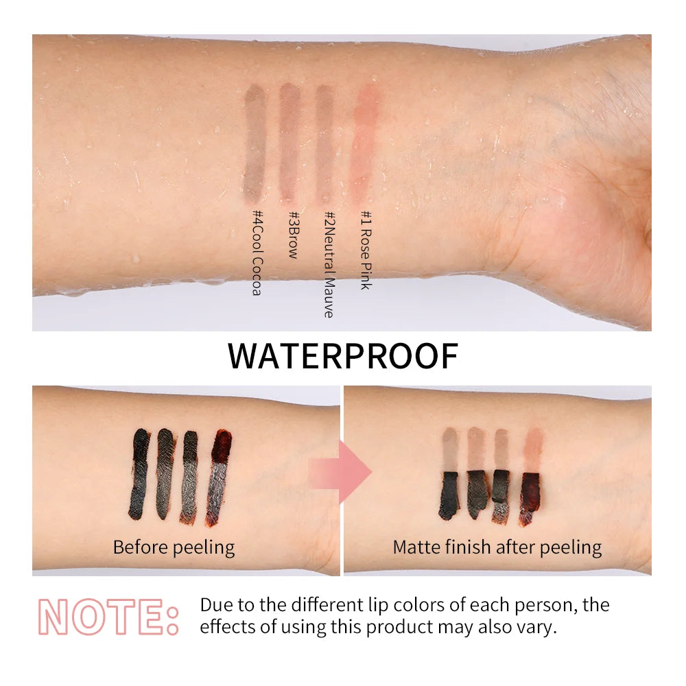 Peel & Reveal Waterproof Tattoo Lip Tint – Long-Lasting Matte Lip Stain & Contour Gloss