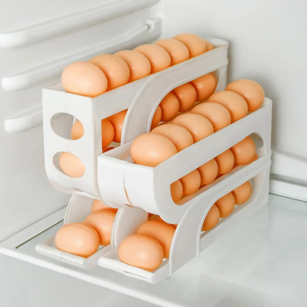 EggNest Pro - 3/4 Layer Automatic Egg Organizer & Space-Saving Rack