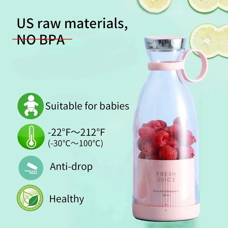 JuiceJet Go™ – USB Mini Travel-Sized Blender for Fresh Sips Anywhere