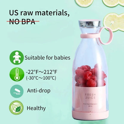 JuiceJet Go™ – USB Mini Travel-Sized Blender for Fresh Sips Anywhere